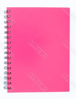 notebook on white background 