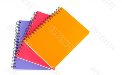 notebook on white background 