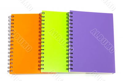 notebook on white background 