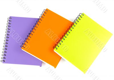 notebook on white background 