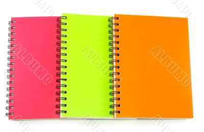 notebook on white background 