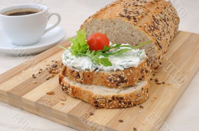 Sandwich with ricotta