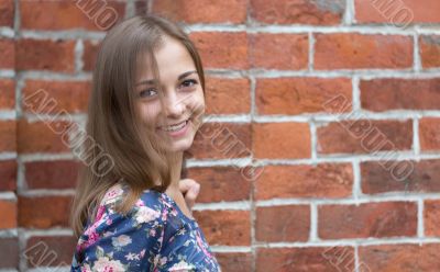 portrait of a beautiful young girl.