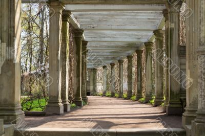 antique columns corridor