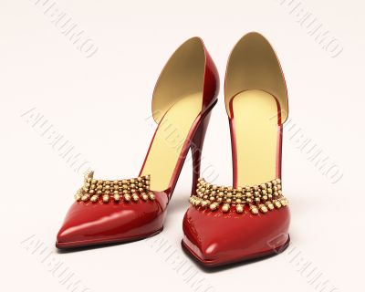 Women`s red shoes