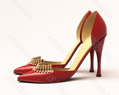 Women`s red shoes
