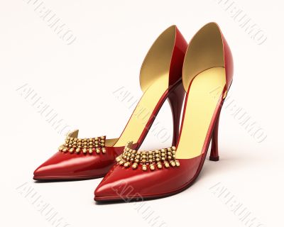 Women`s red shoes