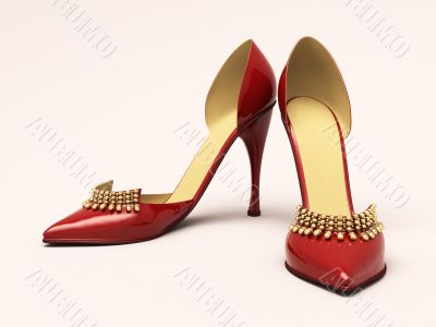 Women`s red shoes