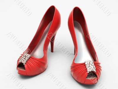 Women`s red shoes