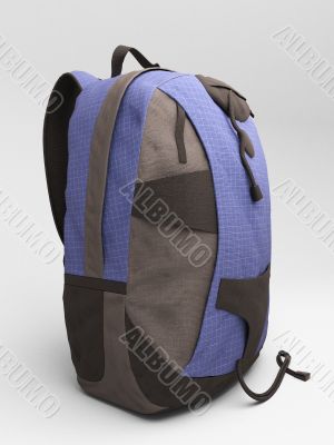 Blue travel backpack