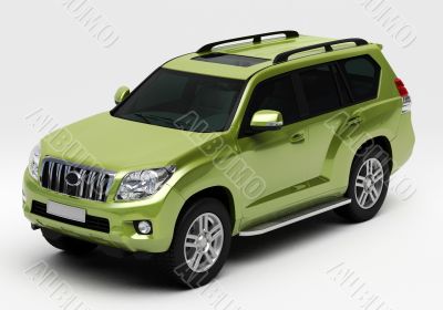 Off-road vehicle in studio