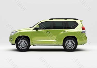 Off-road vehicle in studio