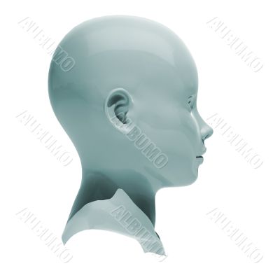 Android head isolated