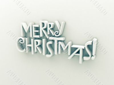 Merry Christmas text isolated