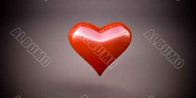 Shiny red heart