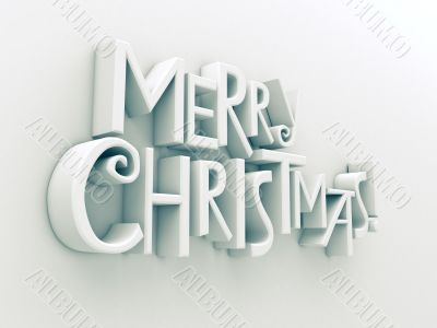 Merry Christmas text isolated