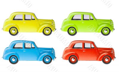 Set of retro cars