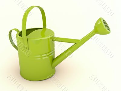 Green watering can