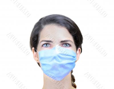 Woman Wearing Surgical Mask