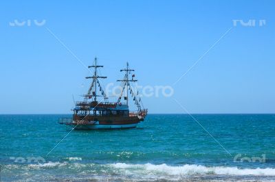 A small yacht for sea trips .