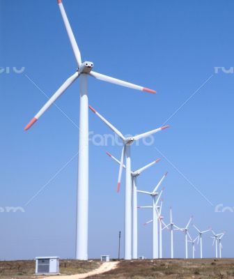 Wind power generators in the Bulgaria