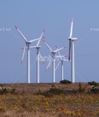 Wind power generators in the Bulgaria