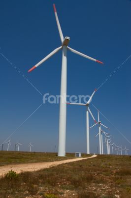 Wind power generators in the Bulgaria