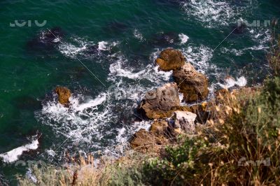 High Coast above the sea.