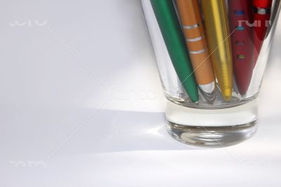 A Pens in Glass
