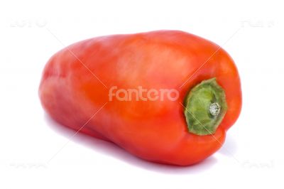 Red peppers on a white background.
