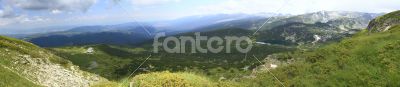Panorama of Bulgarian mountains