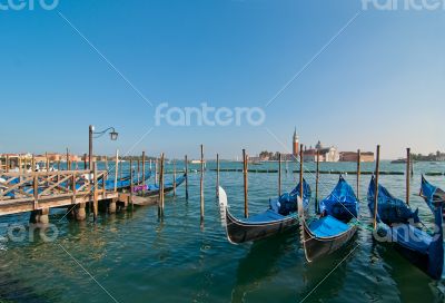 Venice Italy pittoresque view of gondolas 