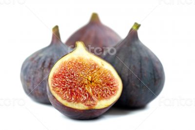 Figs on white background