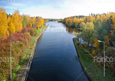 Autumn river scene