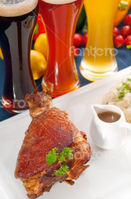 original German BBQ pork  knuckle