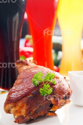 original German BBQ pork  knuckle