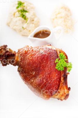 original German BBQ pork  knuckle