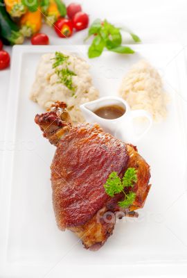 original German BBQ pork  knuckle