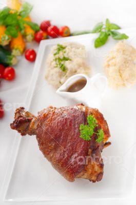 original German BBQ pork  knuckle