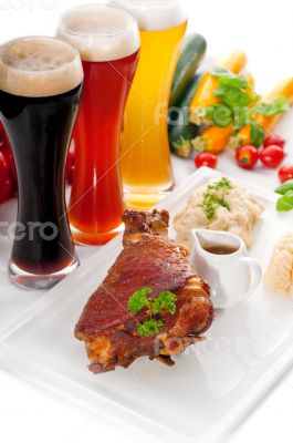 original German BBQ pork  knuckle