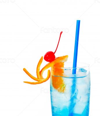 blue long drink cocktail
