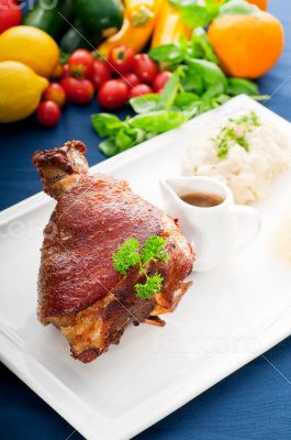 original German BBQ pork  knuckle