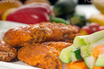  buffalo chicken wings served with pinzimonio