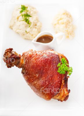 original German BBQ pork  knuckle
