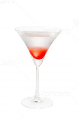 Lychee martini cocktail  isolated on white background