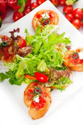 original Italian fresh bruschetta 