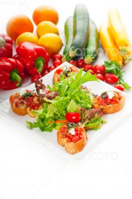 original Italian fresh bruschetta 