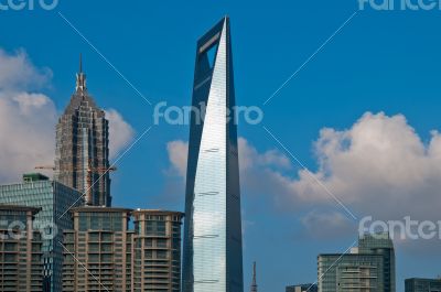 shanghai pudong view from puxi 