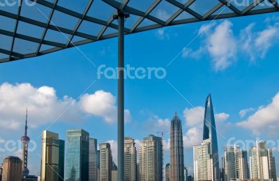 shanghai pudong view from puxi 