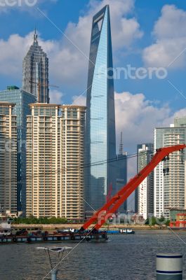 shanghai pudong view from puxi